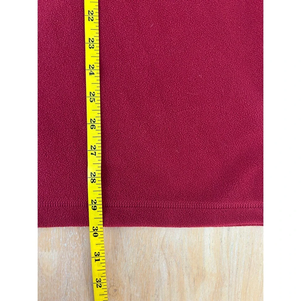 LL Bean Red Fleece Pullover Long Sleeve Pocket Mens Tall XL Outdoor Thermal Base